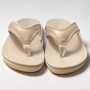 Revitalign Flip Flops Shoreline Shimmer Silver Orthotic Women 5B – Arch Support